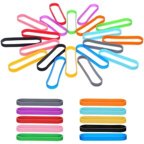 30 PCS نطاقات مطاطية ملونة 3 بوصات نطاقات السيليكون نطاقات مطاطية لوازم المكاتب حزام مرن للكتب وبطاقة المحفظة وصناديق الطهي