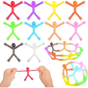 10Pcs Man Magnetic Toys - Humanoid Magnetic Novelty Fidget Toys for Kids & Adults,Easter Basket Stuffers, Rubber Magnet Men,Multicolor