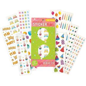 Paper House Productions Pack of 3 Sticker Half-Sheets for Crafts, Scrapbooking & Collecting - Rainbow Cupcakes