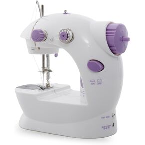 Mini Portable Sewing Machine for Beginners Adult Electric Crafting Speed Crafting Mending Machine Electric Overlock Sewing Machines for Sewing of Silks, Denim, Wool, Leather