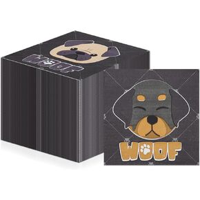 100 PCS Dog Fackins ، Doggy Party Decorations Woof Paper Table Fackins for Chaggy typer