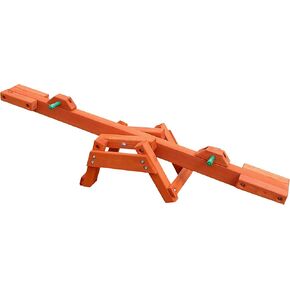 Gorilla Playsets 02-3002-Cedar Wooden See-Saw-96 in. W × 20 in. D X 20 in. H ، Redwood ، Amber