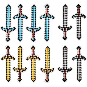 12pcs سيوف قابلة للنفخ ، سيف قابلة للنفخ في البكسل للأطفال ، ألعاب سابر سابر سابر للسيوف لعيد الميلاد ، لحفلات ، لحفلات الحفلات الهالوين