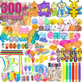 300+ PCS Premium Kids Party Party Favors Favors ، ألعاب جوائز الفصول الدراسية ، واستكمال الهدايا ، وحشائش حقيبة Goodie ، وحشو Pinata ، وحشو بيض عيد الفصح للبنين والبنات.