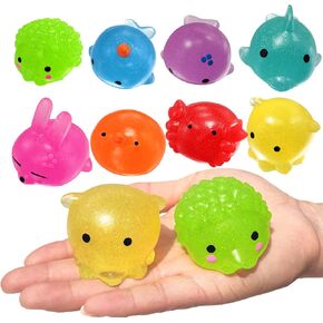 8 حزمة Jumbo Glitter Mochi Squishy Toys الحيوانات