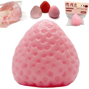 ألعاب Squishy Taba المصنوعة يدويًا ، ألعاب ضغط الفراولة اللطيفة ، ألعاب kawaii Strawberry تململ ألعابًا ، أشياء حداثة مضحكة من الفراولة.
