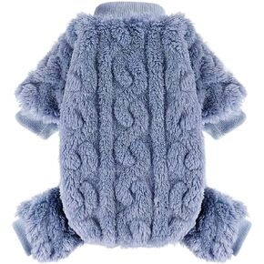 Dog Sweaters for Small Dogs Fleece Small Dog Pajamas Pet Clothes Cat Sweater Fall Winter Warm Puppy Clothes Boy Girl Small Dog Outfits Jumpsuits Dog Pajamas for Chihuahua Yorkie