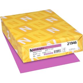Neenah Paper 21946 Color Paper, 24lb, 8 1/2 x 11, Outrageous Orchid, 500 Sheets