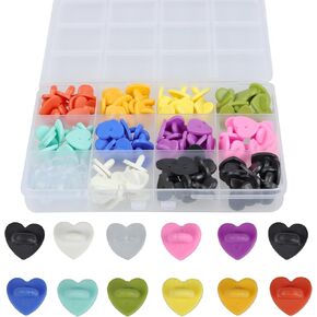 120 PCS ظهور دبوس مطاط ملون ، قفل الفراشة ، ظهور قفل على شكل قلب للدبابيس مع حالة تخزين ، حامل دعم بديل لصنع الحرف اليدوية