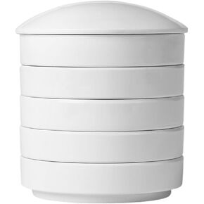 Artibetter Five Layer Ceramic Palette 5 طبقات خلط صواني مجموعة أطباق ألوان مائية مستديرة من الخزف الخزفي.