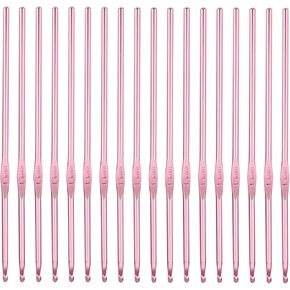 Hordolry 4mm Crochet Hooks Bulk ، 18pcs crochet crochet eedle ، knitting extling for craft yarn تساهم في المبتدئين