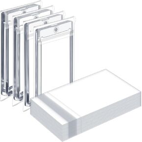 300 Resealable Team Bags, 3 x 4 Poly Bags Sleeves Thicker 360 Pt and 23-260 Pt Magnetic Card Sleeves