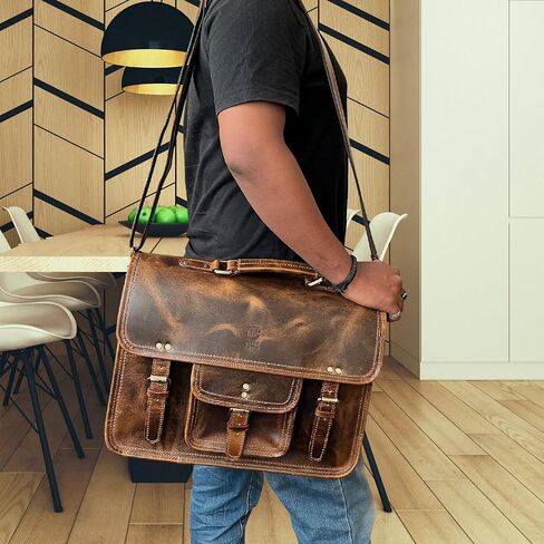 RUSTIC TOWN Leather Bag Replacement Push Clip Clasp Lock - Quick Release Metal Fasteners Buckles for Satchel & Messenger in Kuwait