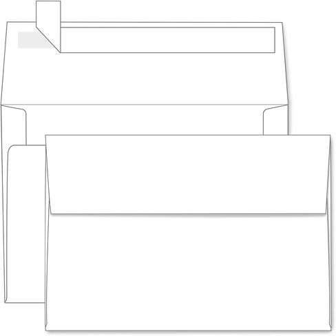 A4 White Envelopes 4x6 100 Pack, Goefun 4.25 x 6.25 Invitation Envelopes Self Seal,120 GSM Printable for 4x6 Cards, Photos, Invitations, Weddings, Graduation, Baby Shower in Saudi Arabia