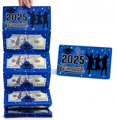 Class of 2025 Surprise Money Envelopes For Cash Gifts, Graduation Money Gift Ideas For Men Women Girl Boy Daughter Son, College Middle High School Graduation Gifts (Blue) in Kuwait