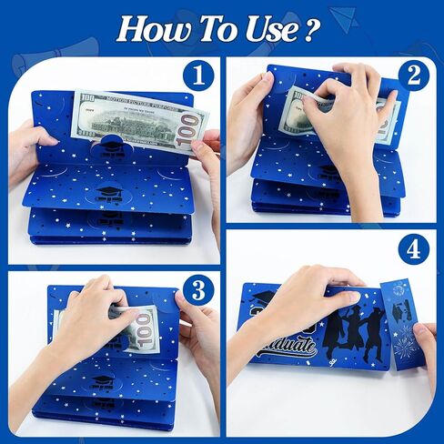 Class of 2025 Surprise Money Envelopes For Cash Gifts, Graduation Money Gift Ideas For Men Women Girl Boy Daughter Son, College Middle High School Graduation Gifts (Blue) in Kuwait