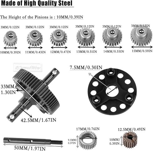 RC Upgrades Part for 1/10 Slash/Rustler/Stampede/Bandit 2WD VXL,48P 76T 83T 86T 90T Spur Gear &Transmission Gear &Slipper Clutch &Pressure Plate &Slipper Rebuild Kit,Red in Kuwait