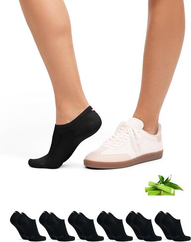 DANISH ENDURANCE 6-pack No Show Bamboo Viscose Socks, No Slip, Women & Men in Kuwait