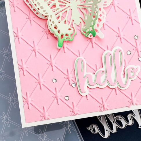 BAOFALI 3D Embossing Folder for Card Making,Cross, Rhombus Plastic Texture Fades Embossing Folder Template for Scrapbooking Cardstock Album DIY Decoration Paper Crafting 6.3x4.5inch in Kuwait