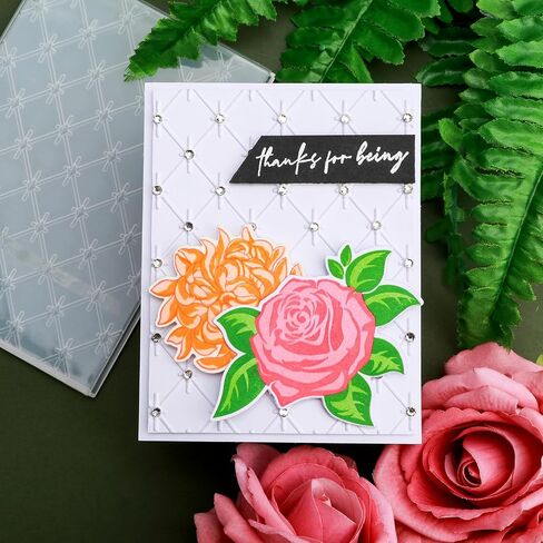 BAOFALI 3D Embossing Folder for Card Making,Cross, Rhombus Plastic Texture Fades Embossing Folder Template for Scrapbooking Cardstock Album DIY Decoration Paper Crafting 6.3x4.5inch in Kuwait
