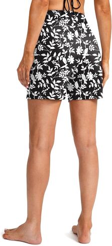 G Gradual Women's 5" High Waisted Swim Board Shorts with Phone Pockets UPF 50+ Quick Dry Beach Shorts for Women with Liner in Kuwait