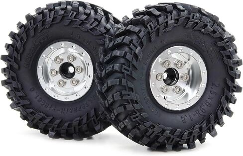 Hobbysoul 64mm طول 1.0 عجلات وإطارات قابلة للتعديل ، حافات الإزاحة القابلة للتعديل والإطار اللزج الناعم لـ RC Mud Crawler 1/24 SCX24 FCX24 AX24 1/18 TRX4M ترقيات ، HS701515 in Kuwait