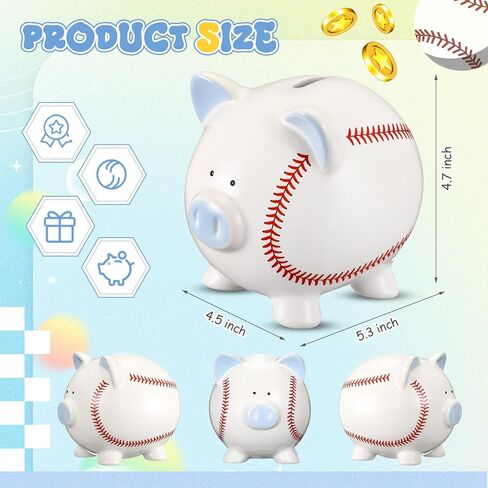 Ceramic Piggy Bank Mini Cute Money Saving Bank Porcelain Decor Coin Box Little Decoration Pig Money Container Special Birthday Christmas New Year Gift(Heart) in Saudi Arabia