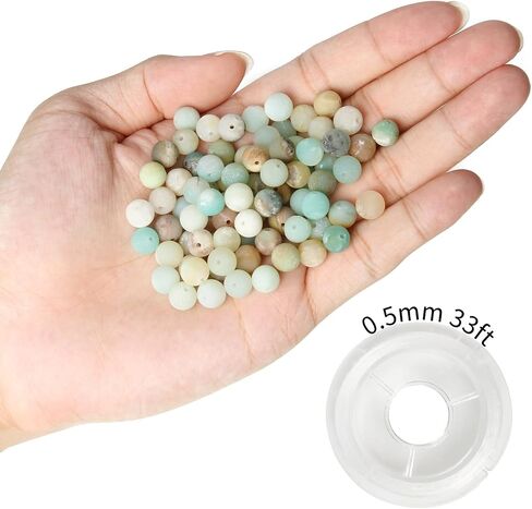 100pcs 8mm Matte Matte Black Onyx Agate Beads Round Rould Gemstone Stone Beads for Jewerly with Crystal Stretch Cord in Kuwait