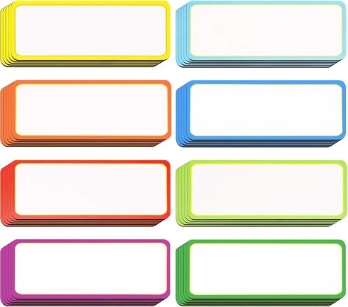 Leinuosen 40 Pcs Magnetic Dry Erase Labels Name Plate Tags Flexible Reusable Magnetic Label Stickers for Classroom Office Whiteboard Refrigerator Locker Shelf Craft(White,2 x 4.5 Inch) in Kuwait