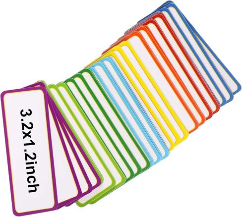 Leinuosen 40 Pcs Magnetic Dry Erase Labels Name Plate Tags Flexible Reusable Magnetic Label Stickers for Classroom Office Whiteboard Refrigerator Locker Shelf Craft(White,2 x 4.5 Inch) in Kuwait