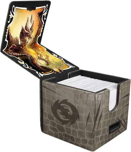 Ultra Pro - Tarkir Dragonstorm Teval, Arbiter of Virtue Premium Alcove Edge Deck Box for Magic: The Gathering | Premium Deck Box Dragon Scale Design Magnetic Closure Card Storage MTG Accessories in Kuwait
