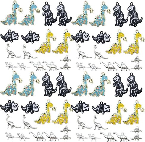 36pcs سبيكة المينا للحيوانات سلسلة قلادة المجوهرات صنع أقراط مفاتيح DIY قلادة تصميم مختلف سحر المجوهرات صنع الأساور قلادة (SN731) in Kuwait