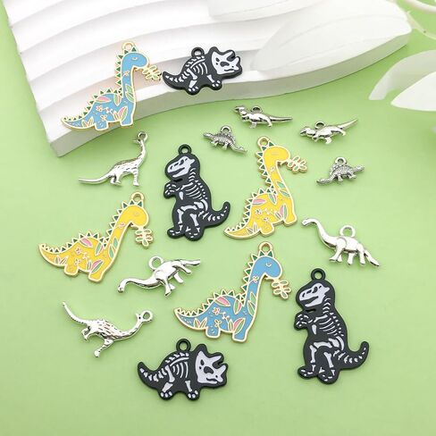 36pcs سبيكة المينا للحيوانات سلسلة قلادة المجوهرات صنع أقراط مفاتيح DIY قلادة تصميم مختلف سحر المجوهرات صنع الأساور قلادة (SN731) in Kuwait