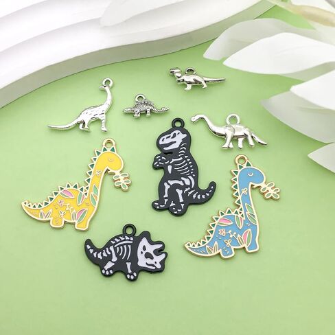 36pcs سبيكة المينا للحيوانات سلسلة قلادة المجوهرات صنع أقراط مفاتيح DIY قلادة تصميم مختلف سحر المجوهرات صنع الأساور قلادة (SN731) in Kuwait