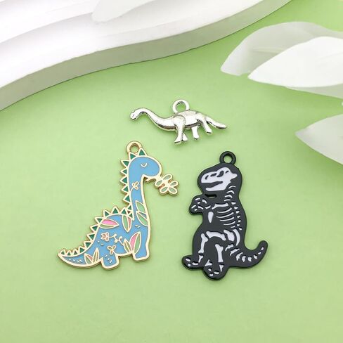 36pcs سبيكة المينا للحيوانات سلسلة قلادة المجوهرات صنع أقراط مفاتيح DIY قلادة تصميم مختلف سحر المجوهرات صنع الأساور قلادة (SN731) in Kuwait