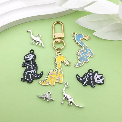 36pcs سبيكة المينا للحيوانات سلسلة قلادة المجوهرات صنع أقراط مفاتيح DIY قلادة تصميم مختلف سحر المجوهرات صنع الأساور قلادة (SN731) in Kuwait