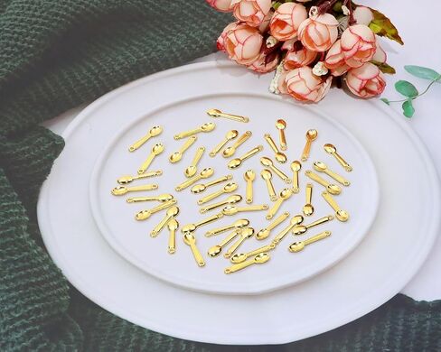 Tupalizy 100PCS Tiny Spoon Charms Tableware Kitchen Cooking Utensils Charms Pendants for Bracelets Jewelry Making Necklaces Earrings Key Chains Crafts Christmas Halloween Party Decors in Saudi Arabia