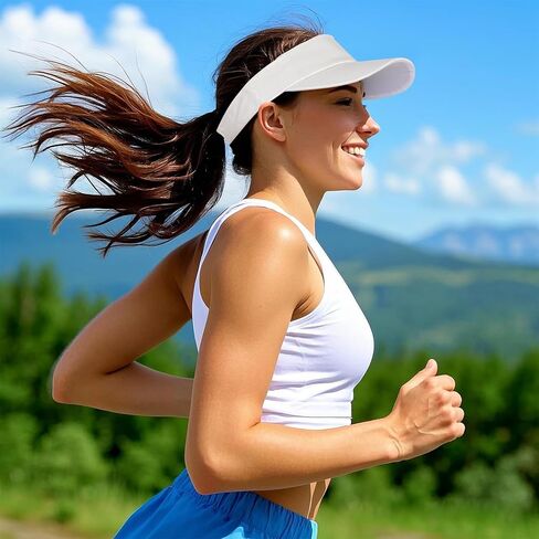 Marrywindix 1 Piece of Sport Wear Athletic Visor Sun Sports Visor Hat Laser Visor Adjustable Cap for Women and Men (One Size) in Kuwait