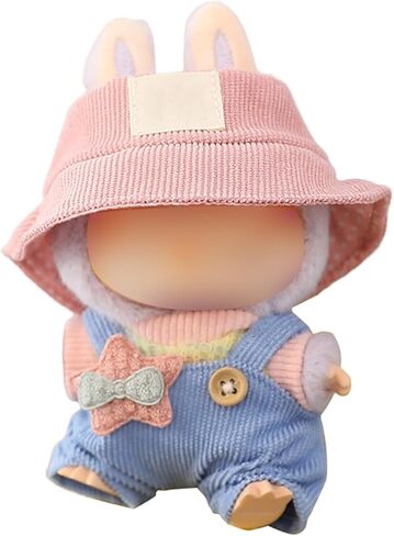 ملابس لـ Labubu ، مجموعة تنورة لدموبو دمية ، 2 قطعة مجموعة قبعة تنورة ، فستان لطيف الأزياء اللطيفة لإكسسوارات لابوبو دمى (لا دمية) (الوردي) in Kuwait