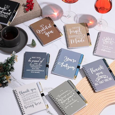 60 Pcs/ 30 Set Teacher Employee Appreciation Gifts Bulk Graduation A6 Spiral Notebook Motivational Ballpoint Pen Inspirational Weekly to Do List Notepad for Coworker Nurse CNA (Boho) in Saudi Arabia