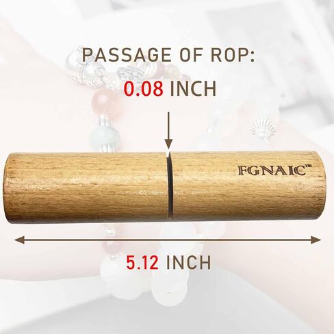 Fgnaic Upgraded Silicone Beads Wristlets Knot Grippers, Wood Knot Gripper Set of 2 for Beaded Wristlet (Wood) in Saudi Arabia