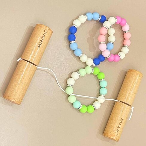 Fgnaic Upgraded Silicone Beads Wristlets Knot Grippers, Wood Knot Gripper Set of 2 for Beaded Wristlet (Wood) in Saudi Arabia