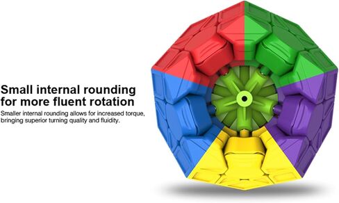 QYTOYS Toys Megaminx Speed Cube Puzzle Toy,Pentagonal Dodecahedron Magic Puzzle Toy,Brain Teaser QiHeng ABS Square Cube (Sticker 3X3) in Kuwait