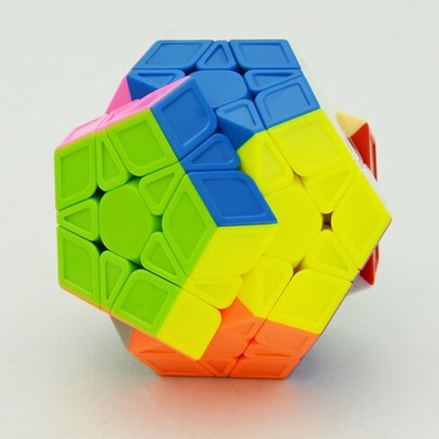 QYTOYS Toys Megaminx Speed Cube Puzzle Toy,Pentagonal Dodecahedron Magic Puzzle Toy,Brain Teaser QiHeng ABS Square Cube (Sticker 3X3) in Kuwait