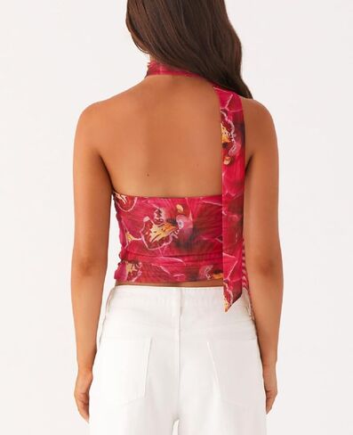 Women Leopard Tube Top Mesh Ruched Strapless Crop Top Sexy Cheetah Print Backless Bandeau Tank Top with Scarf in Kuwait