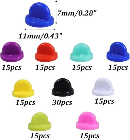 120 PCS ظهور دبوس مطاط ملون ، قفل الفراشة ، ظهور قفل على شكل قلب للدبابيس مع حالة تخزين ، حامل دعم بديل لصنع الحرف اليدوية in Kuwait