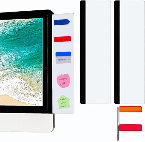 Lchen Computer Monitor Memo Board, Acrylic Monitor Message Holder Transparent Monitor Sticky Note Board Reminder Home Office Accessories Desktop Organizer (Left/Right) in Saudi Arabia