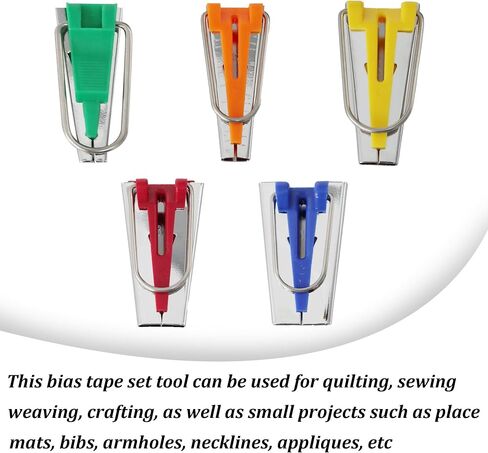 pson 5 Sizes Bias Tape Maker Set, Quilting Tools Bias Maker Kits Sewing Tools for Fabric Sewing/Quilters (6mm 9mm 12mm 18mm 25mm) in Saudi Arabia