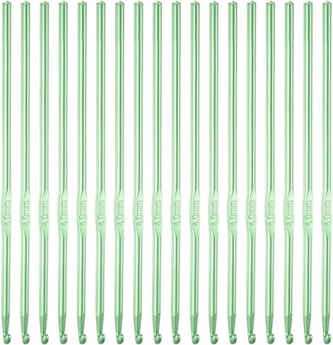 Hordolry 4mm Crochet Hooks Bulk, 18Pcs Aluminum Crochet Needle, Knitting Needles for Craft Yarn Contribute to Beginners in Kuwait
