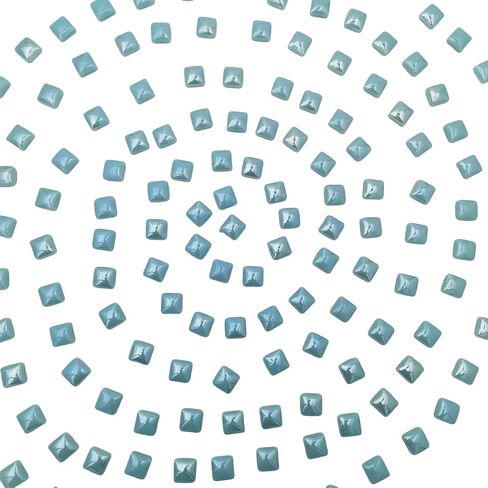 0.59 inch Square Glass Mosaic Tiles,1.1 LB /150 PCS Loose Mosaic Glass Pieces Stone Tiles for Art Crafts and Home Garden Decoration (Pearl Sky Blue) in Kuwait